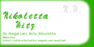 nikoletta witz business card